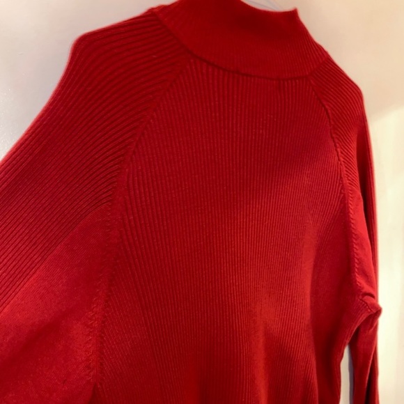 INC 1/4 Zip Red Sweater - Picture 4 of 6